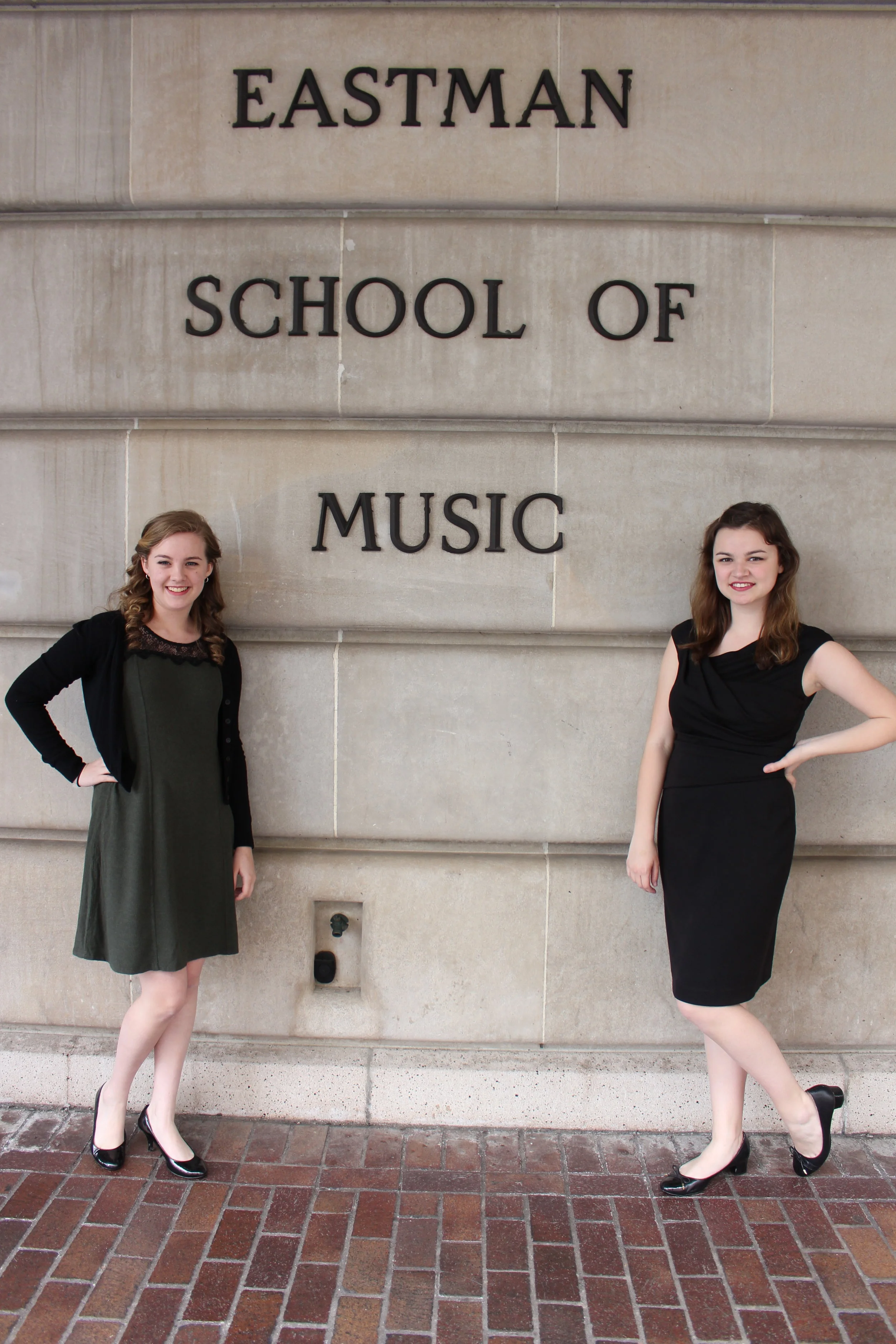 Here's a picture of me and one of my studio-mates/close friends after we finished our piano juries!