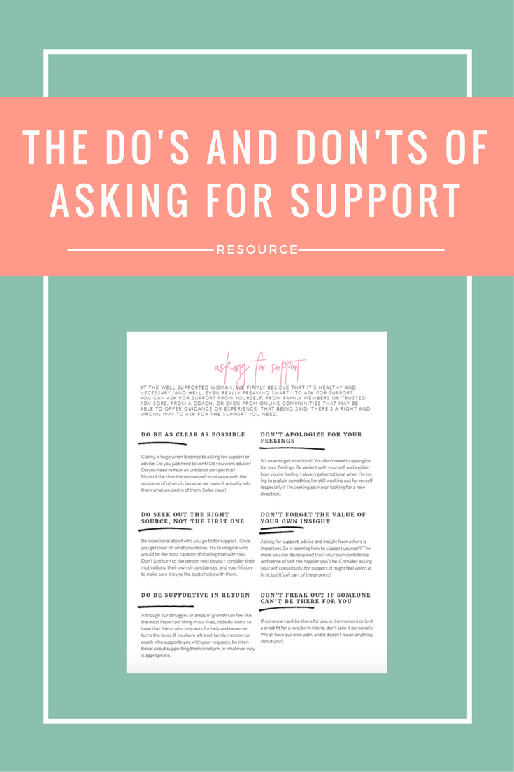 How to ask for support