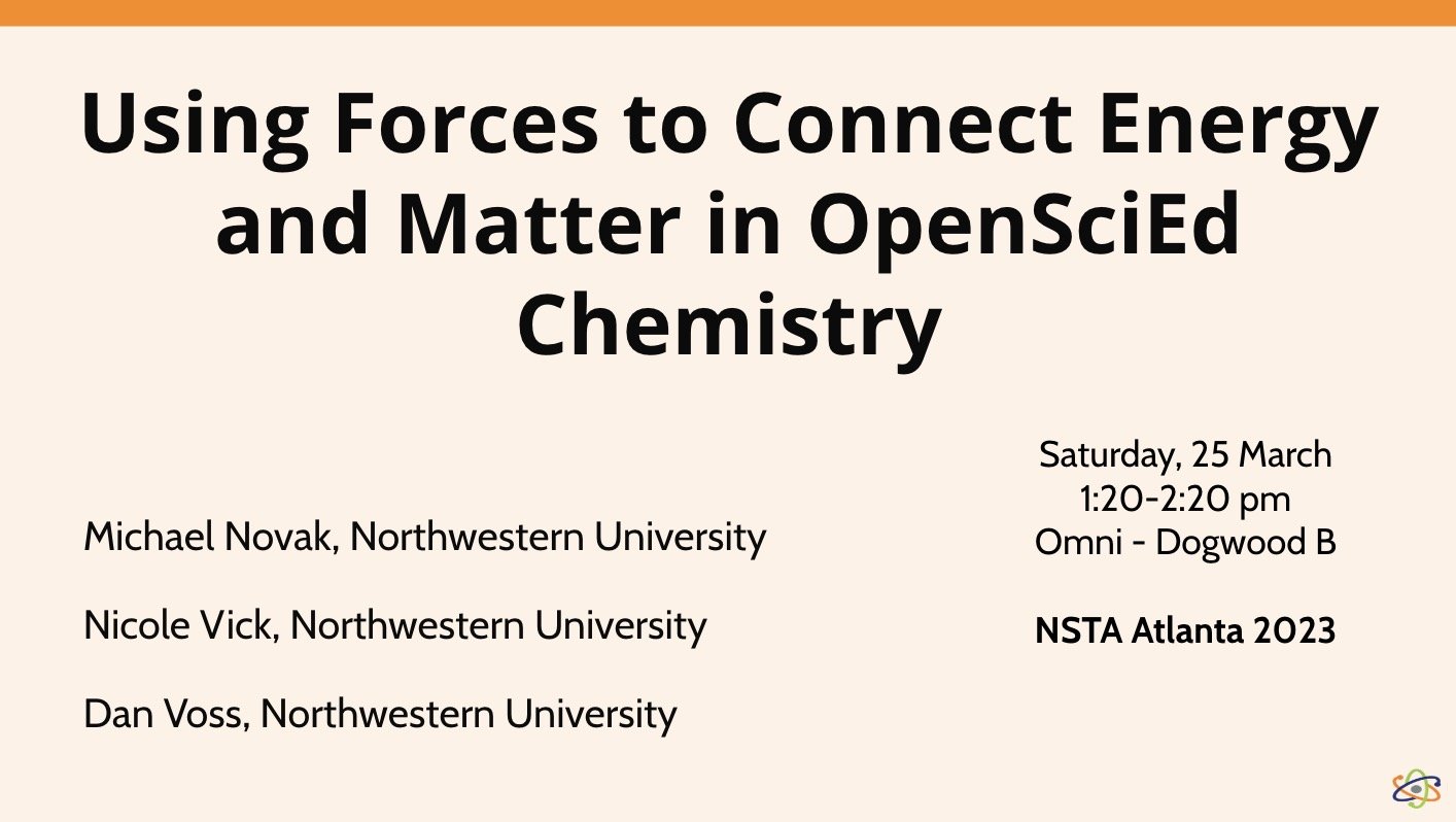 Using Forces to Connect Energy and Matter in OpenSciEd Chemistry