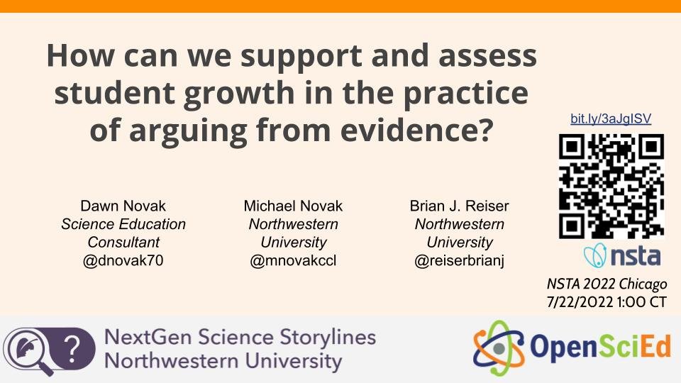 How can we support and assess student growth in the practice of arguing from evidence?