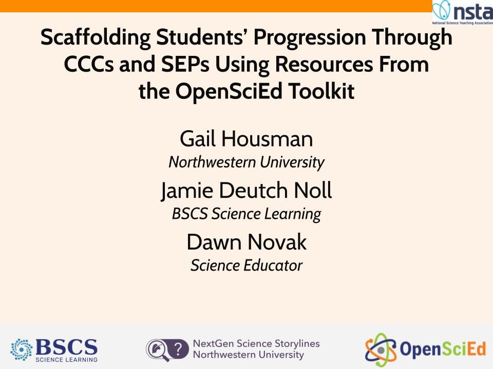 Scaffolding Students’ Progression Through CCCs and SEPs Using Resources From the OpenSciEd Toolkit