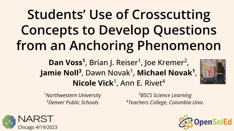 Students' Use of Crosscutting Concepts to Develop Questions from an Anchoring Phenomenon