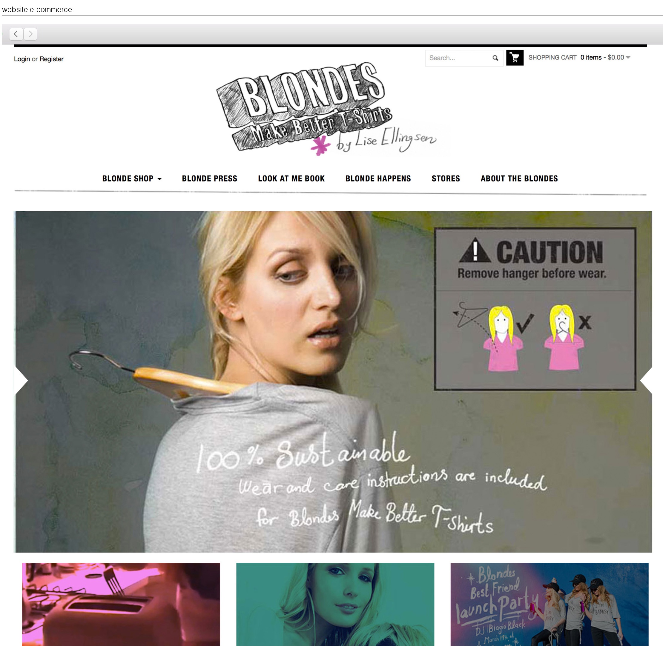 E-commerce home page