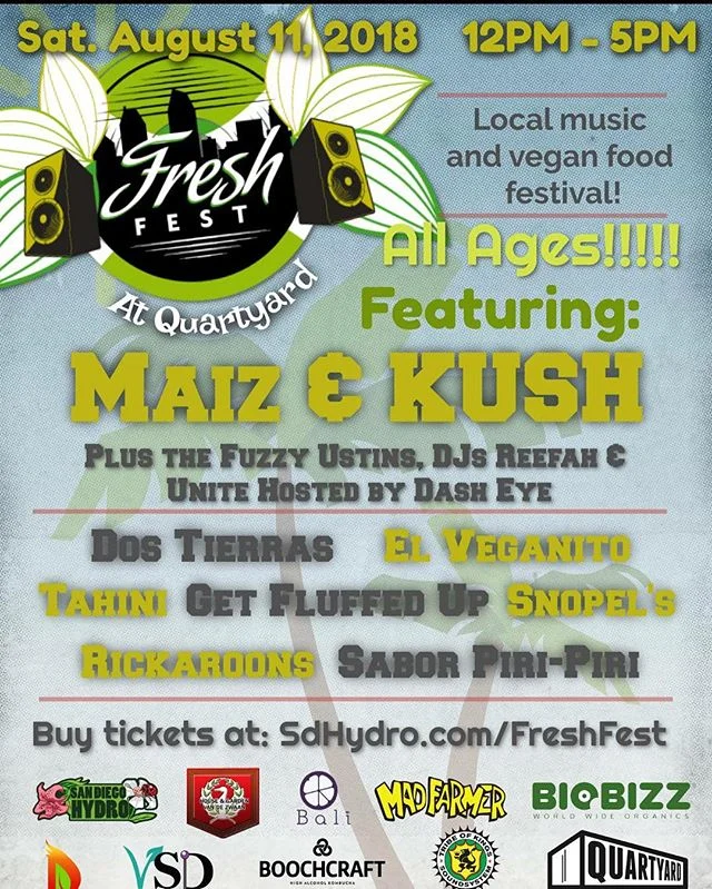 today&rsquo;s the day folks! head down to @quartyardsd and join us! we hit the stage at 12  #freshfestsd