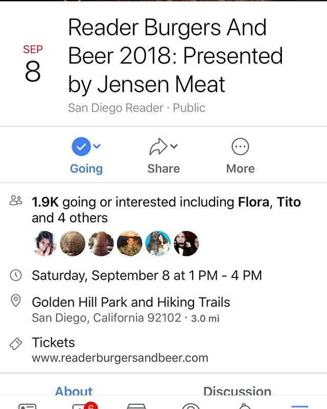 We&rsquo;re super excited to play at the San Diego Reader&rsquo;s Burgers &amp; Beer party. Your ticket includes UNLIMITED burgers and beers from some of San Diegos finest breweries and burger spots!! You seriously cant beat that. We&rsquo;re gonna b