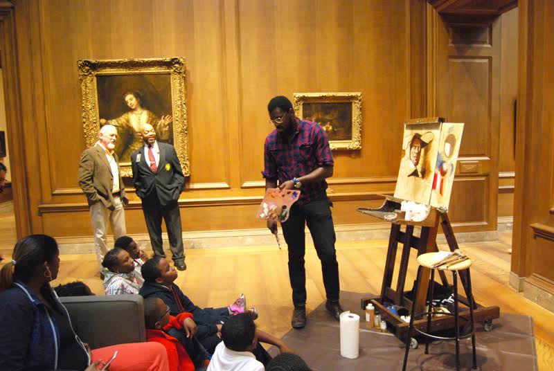 Art Around The Corner Art Around the Corner is a set of programs that partners the National Gallery of Art with D.C-area Title I elementary schools. In Art Around the Corner, students visit the National Gallery to engage in critical- and creative-thinking activities to make meaning from art, acquire art vocabulary in context, and create art in response to what they see. The program’s mission is to provide quality multiple-visit programs for students and teachers that deepen understanding of art, strengthen critical thinking, and broaden life experiences. Art Around the Corner offers several programs: the Multiple-Visit Program, the Mini-Multiple-Visit Program, and the Fairfax County Public Schools Title I Program.