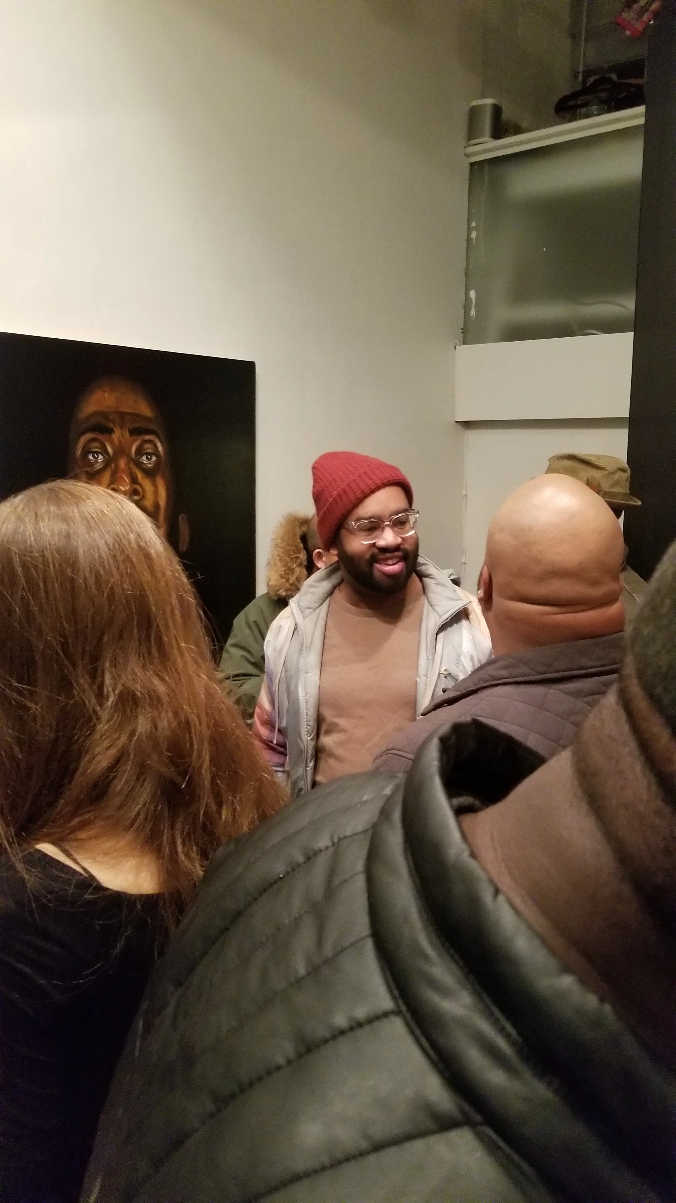 Image from “I See a Darkness” opening, Feat: Washington DC based Artist - Michael Booker