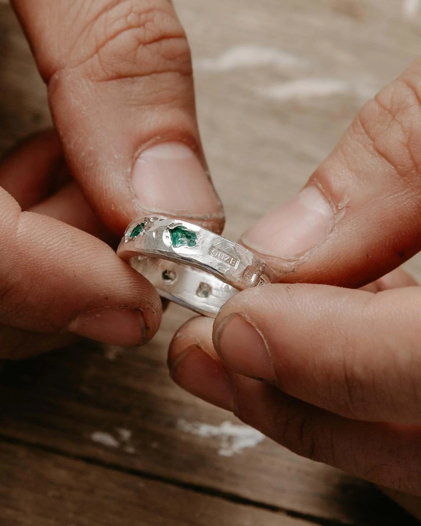 Sexy name, sexy jewels. In @the_ouze studio with London jeweller, Toby Vernon. 
Snapped for @broadsheet.london. Story by @chiarawilkinson, which you can find at Broadsheet.com/london. 🩶🪩⛓️ 
Sooooo I’ve got my eye on a super special London ke