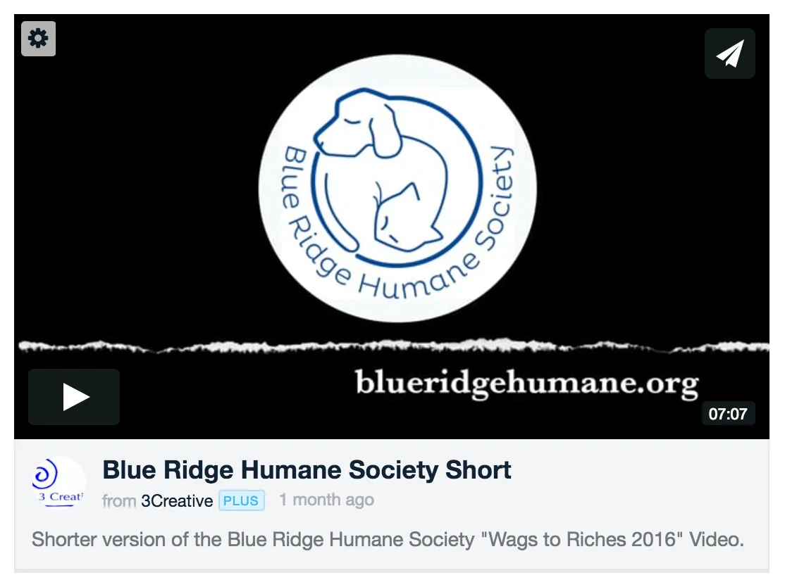 Blue Ridge Humane Society Video