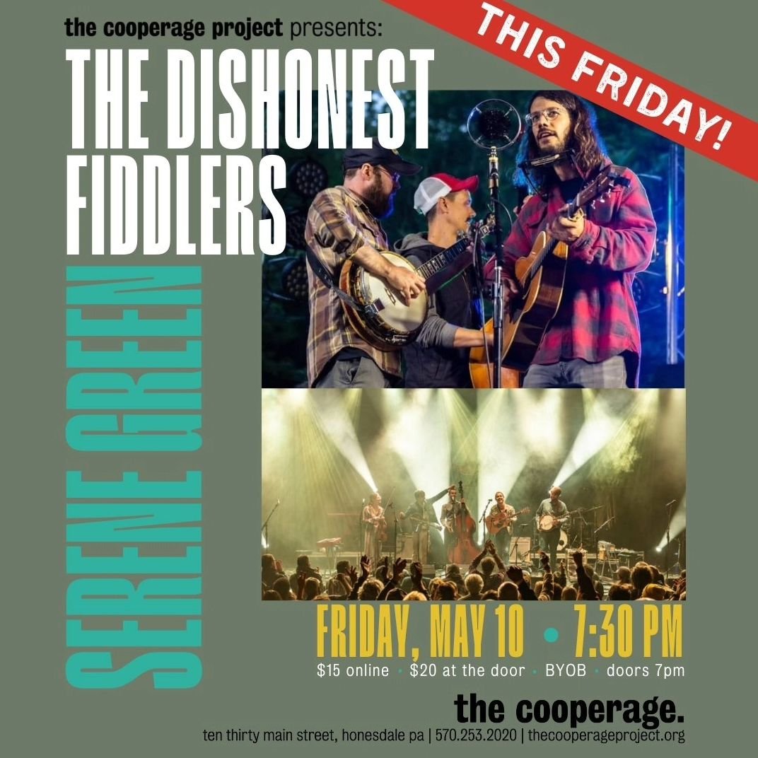 FRIDAY NIGHT!!!!!

We are teaming up with @serenegreen_music at @thecooperageproject for an evening of BROWNGRASS + BLUEGRASS

BYOB - All Ages - Doors at 7

#browngrass
#bluegrass
#thedishonestfiddlers
#serenegreen