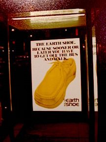 Earth Shoe bus stop ad
