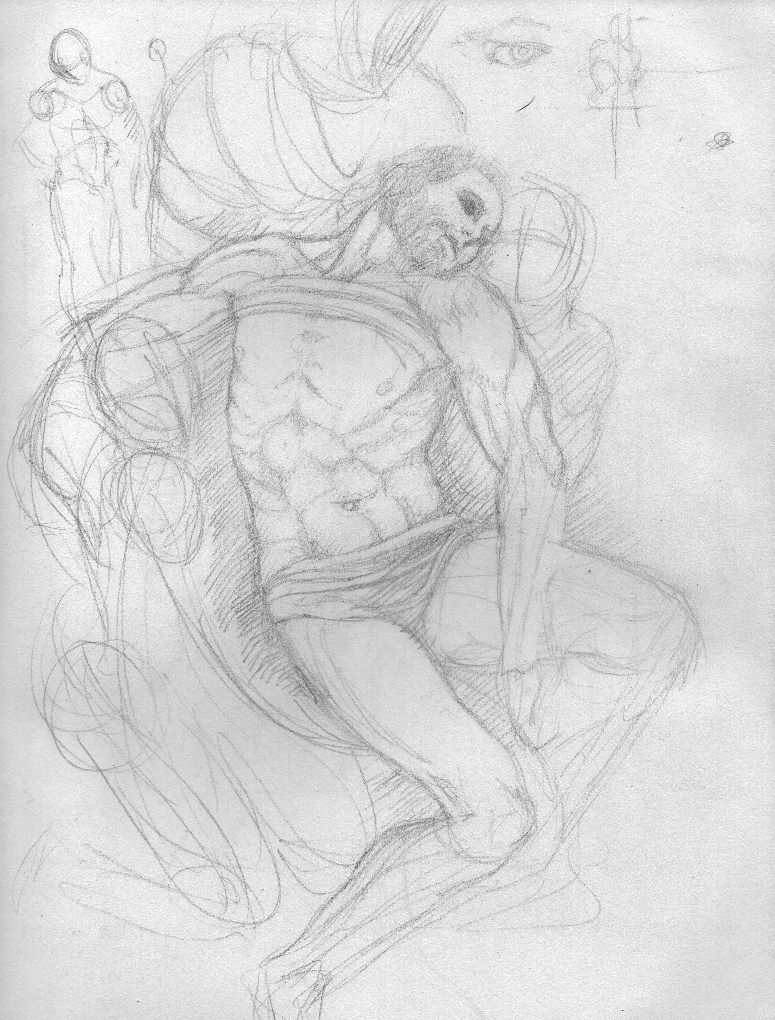 Sketch of Michelangelo’s “the Deposition”. 1995