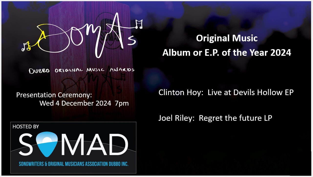 Compared to some DOMA categories, it was a little quiet for albums and EPs in 2024, with some artists saving up their songs for bigger releases in 2025! 

We celebrate the two nominees for this category this year, both seriously hardworking songwrite