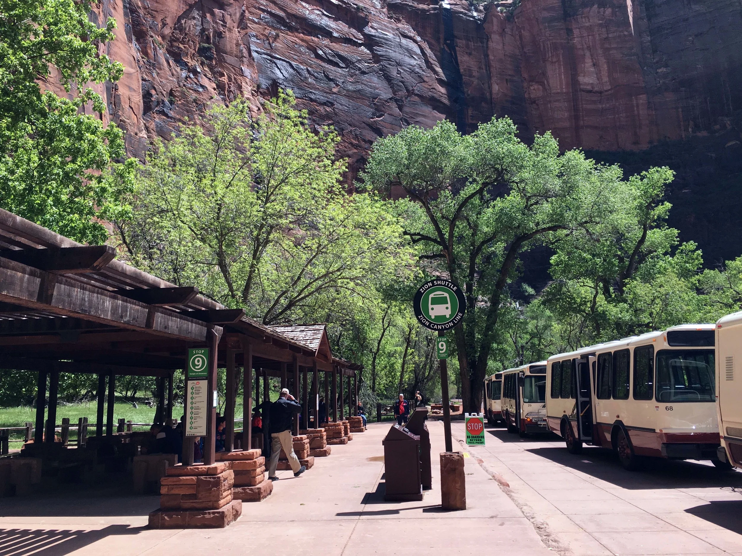 Park shuttle, Zion National Park.