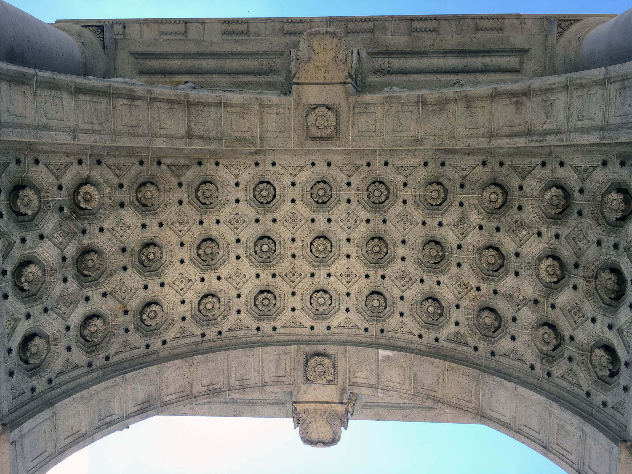  Fine ornamental detail underneath the National Memorial Arch. 