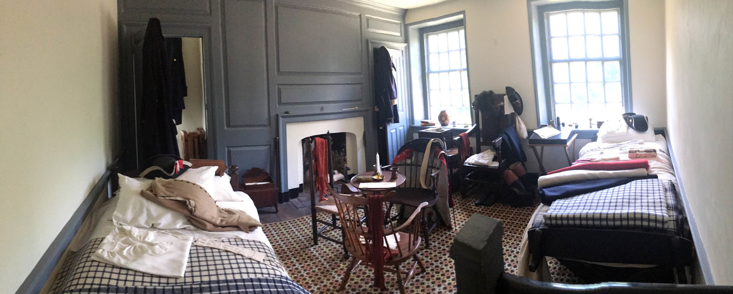  Bedroom for Hamilton and other officers,&nbsp;on the second floor of Washington's headquarters. 