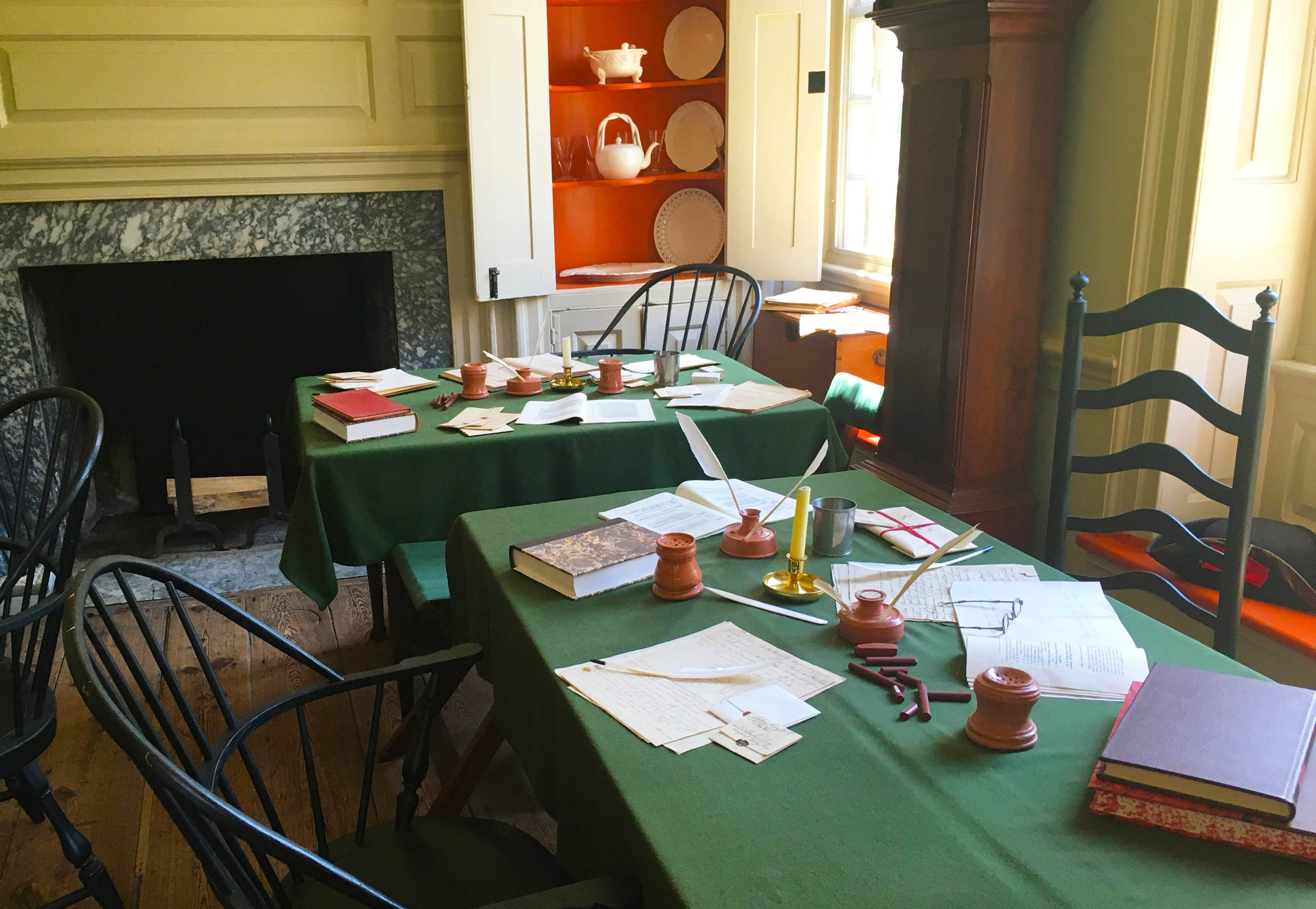 Alexander Hamilton's desk at Washington's Headquarters at Valley Forge National Historic Park