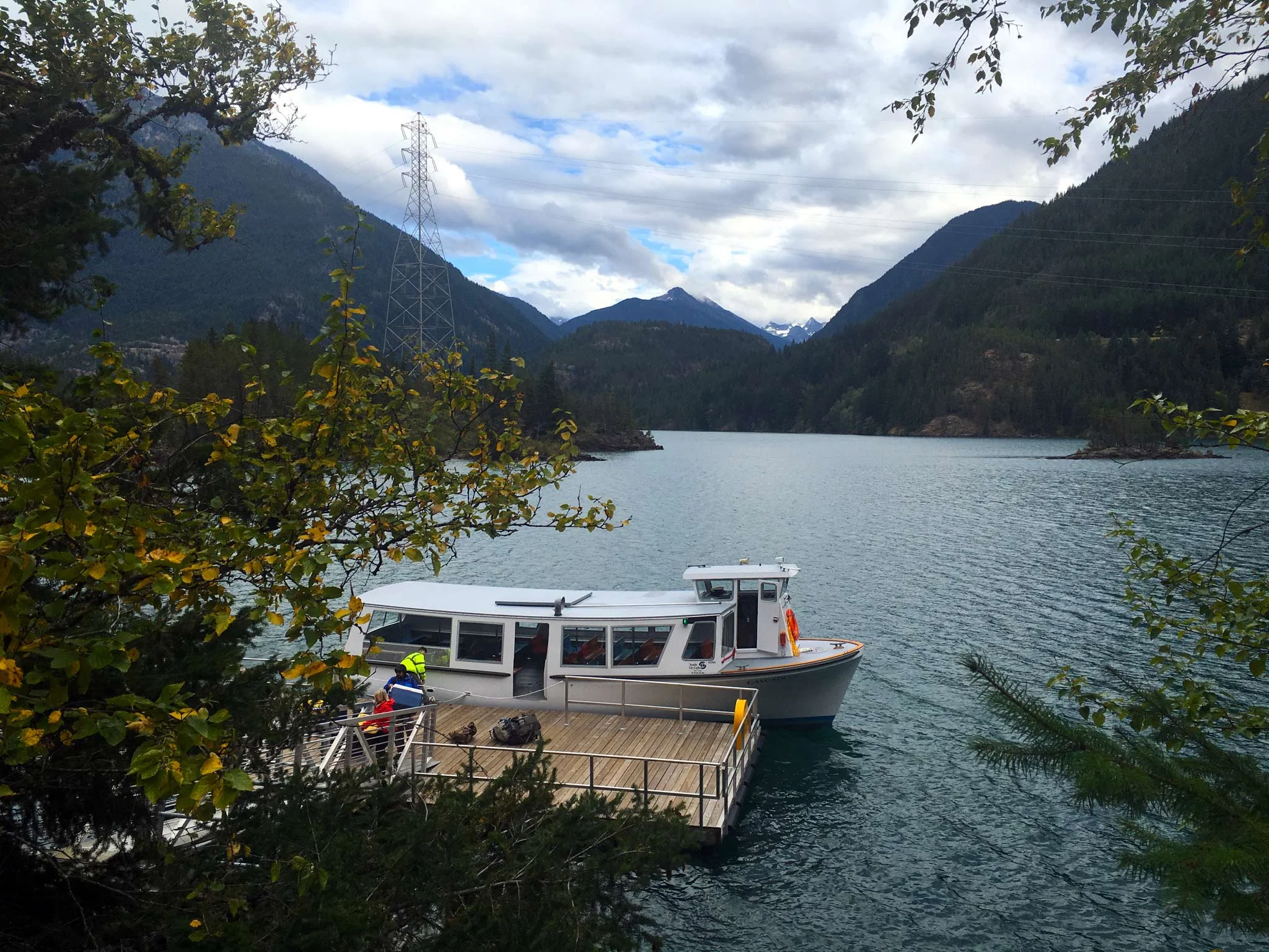 Diablo Lake and ferry, photo by Derek Wright.