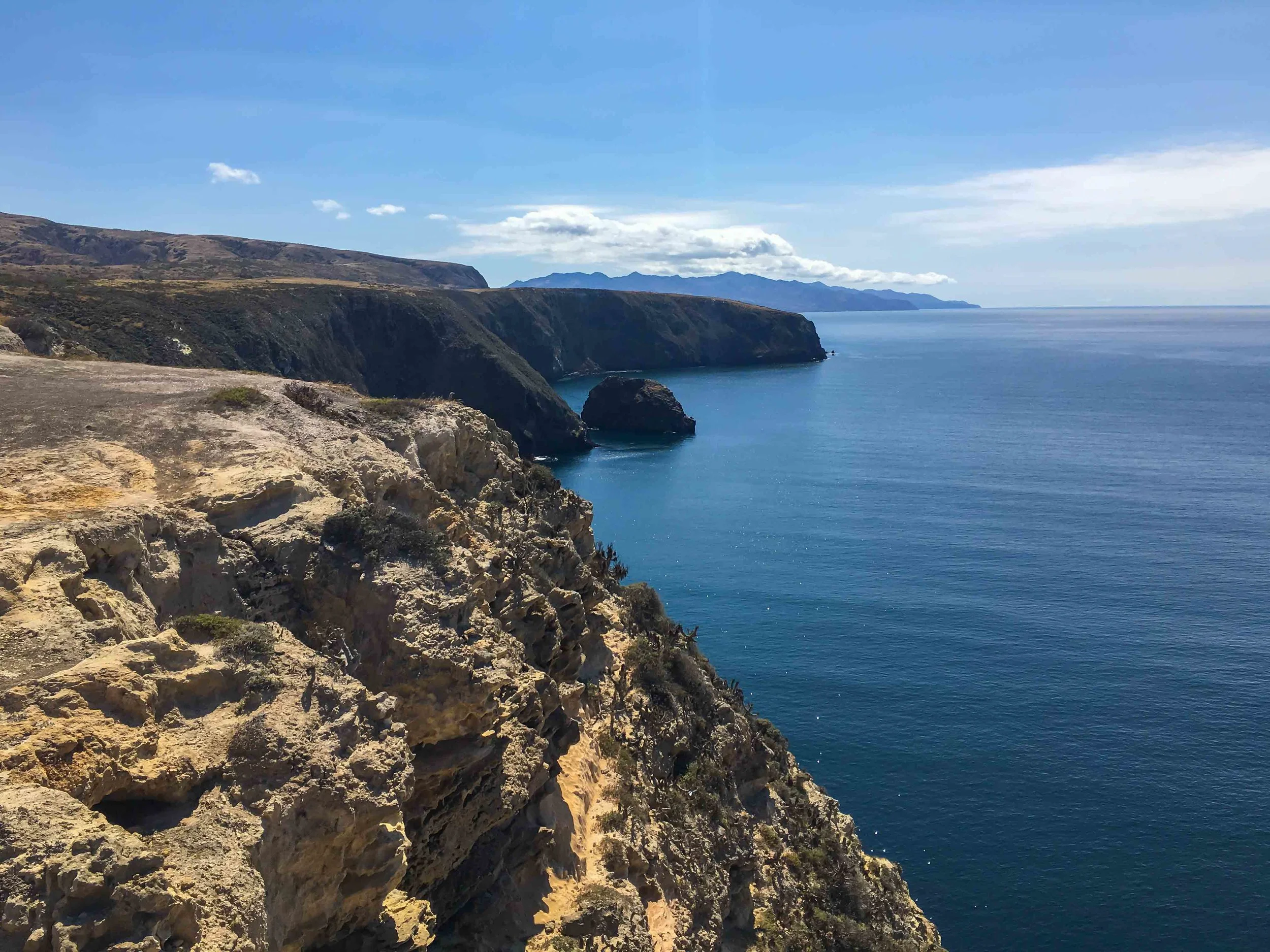 View from high atop Santa Cruz, in the distance the western part of Santa Cruz and Santa Rosa island. Photo by Amy Beth Wright.