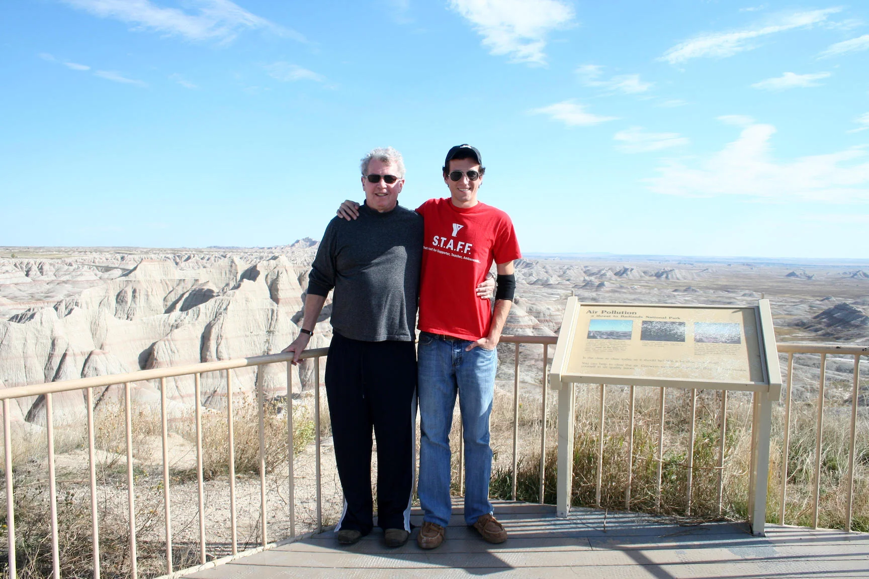 The Author and his father, Badlands National Park, photo by Robby DeGraff.