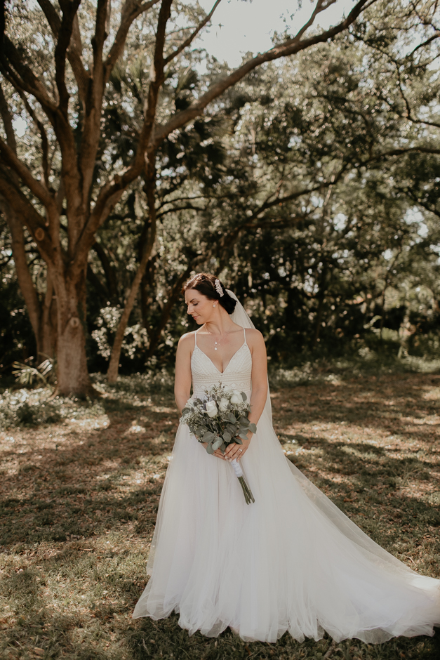 Harborside Chapel Wedding Palm Harbor Hall Bohemian Dusty Steel Blue Clearwater Tampa Wedding Photographer BHLDN Willowwby Thistle Gown White Magnolia Bridal -58.jpg