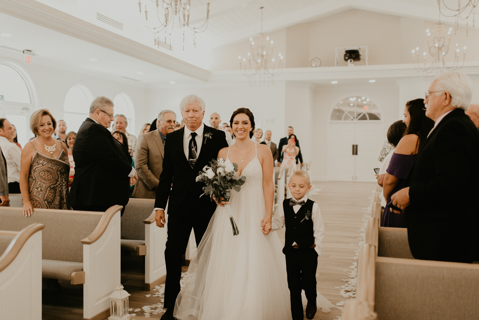 Harborside Chapel Wedding Palm Harbor Hall Bohemian Dusty Steel Blue Clearwater Tampa Wedding Photographer BHLDN Willowwby Thistle Gown White Magnolia Bridal -86.jpg