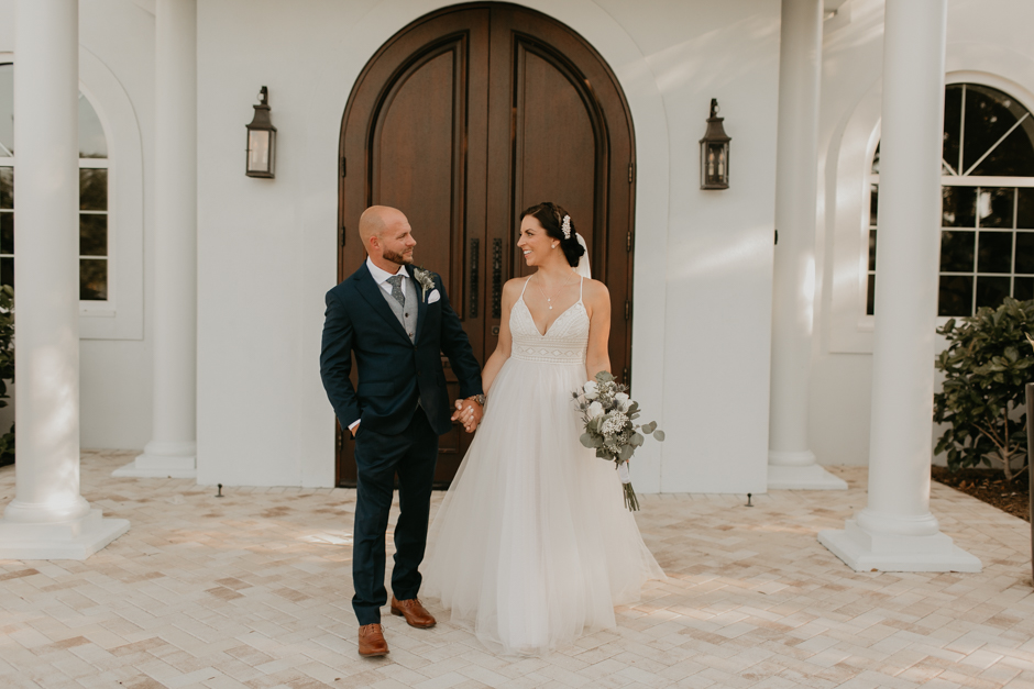 Harborside Chapel Wedding Palm Harbor Hall Bohemian Dusty Steel Blue Clearwater Tampa Wedding Photographer BHLDN Willowwby Thistle Gown White Magnolia Bridal -115.jpg