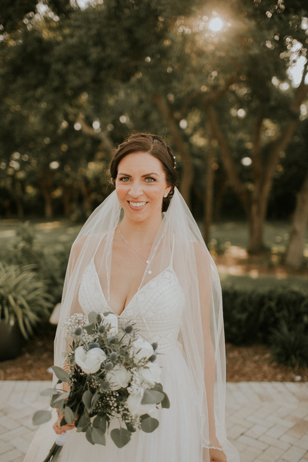 Harborside Chapel Wedding Palm Harbor Hall Bohemian Dusty Steel Blue Clearwater Tampa Wedding Photographer BHLDN Willowwby Thistle Gown White Magnolia Bridal -128.jpg