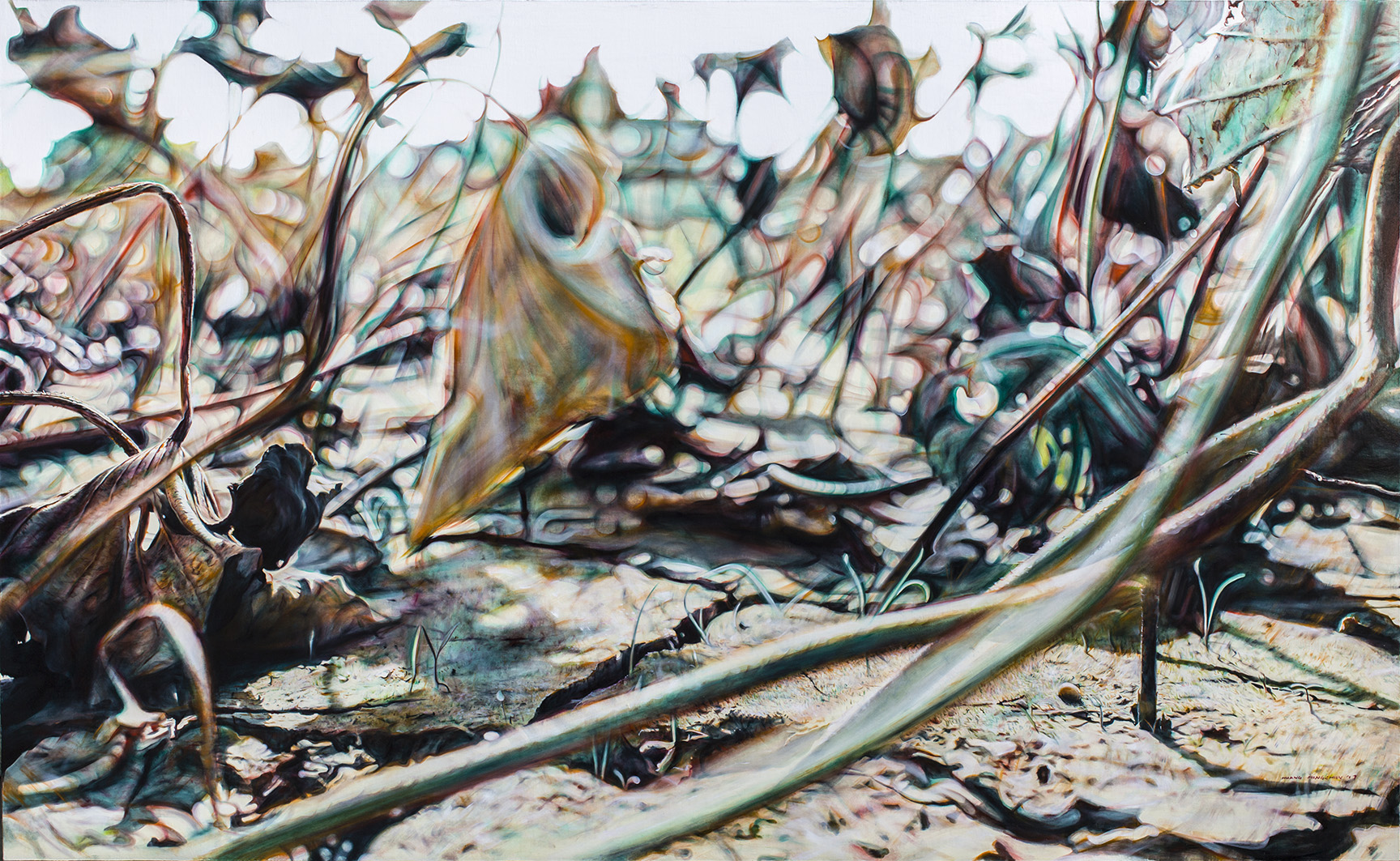 殘荷入夢2 The Withered Lotus in a Dream II 160cm x 260cm 油彩畫布 Oil on canvas 2017