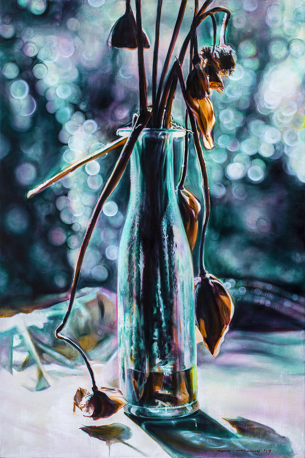 瓶中詩 Poetry in the Vase 91cm x 60.5cm 油彩畫布 Oil on canvas 2017