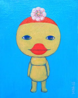 小鳥君 17.5×14.0cm Acrylic on canvas 2018-2019