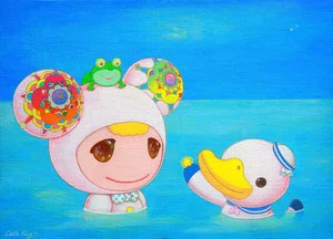 送你一顆小星星  33.0×24.0cm Acrylic on canvas 2019