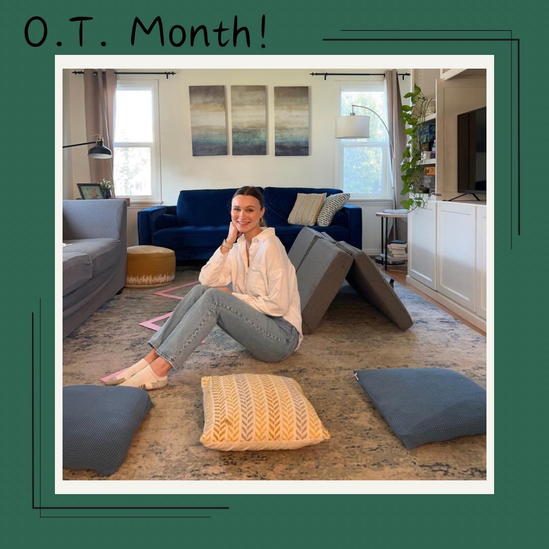 Our next featured OT is our newest to the team! Welcome Juliana!

Juliana chose to create a living room obstacle course with pillows, couch cushions, and paper.

Other items that you could use are Post Its to step/ jump on, painters tape to make a pa