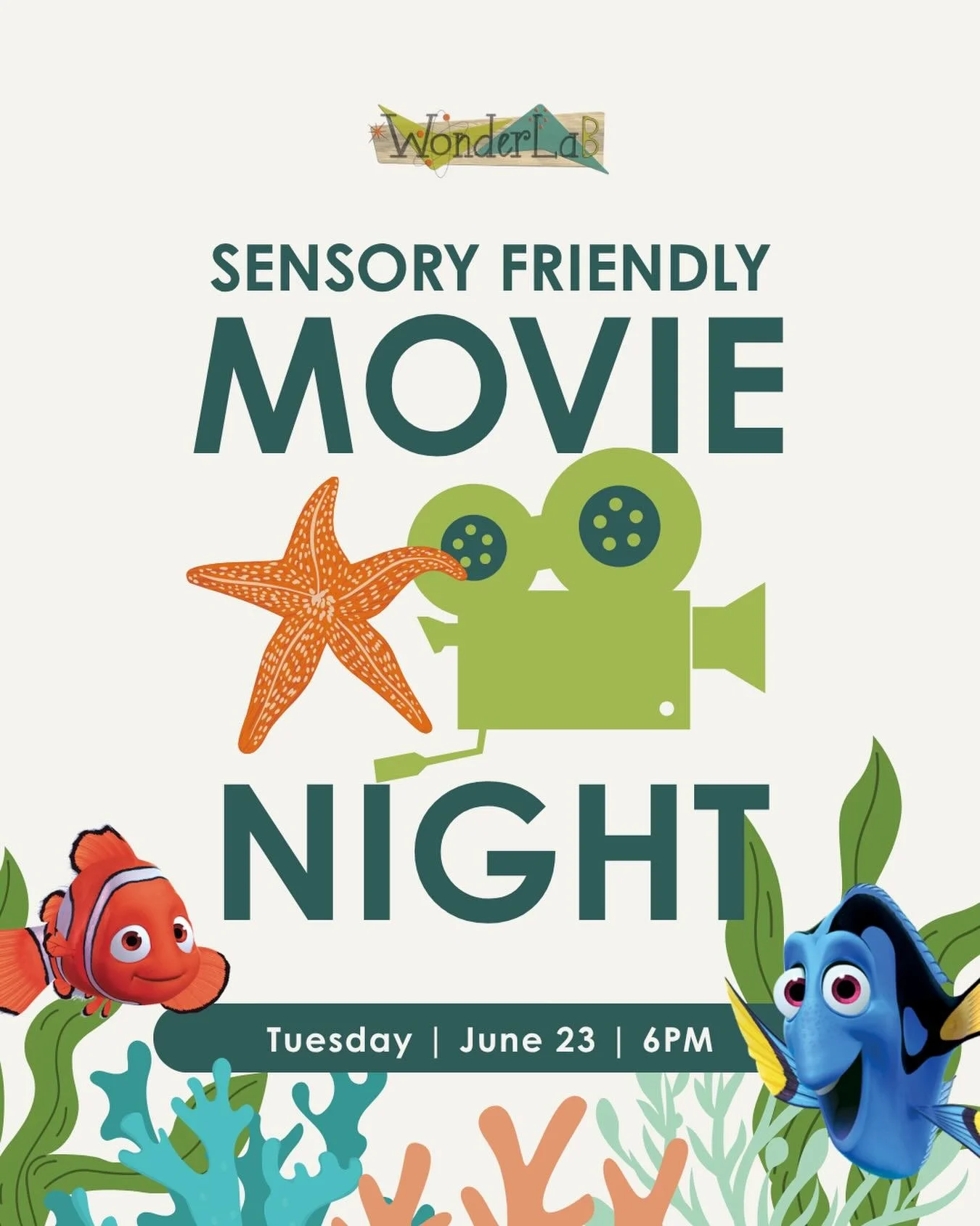 Join us for a sensory friendly movie night for kiddos with sensory needs grades K-5 to watch Disney&rsquo;s Finding Nemo. Get your tickets today at the link in our bio!🐠🍿

What to expect: 🎬 We will be watching Disney&rsquo;s Finding Nemo
🎥 Floor 