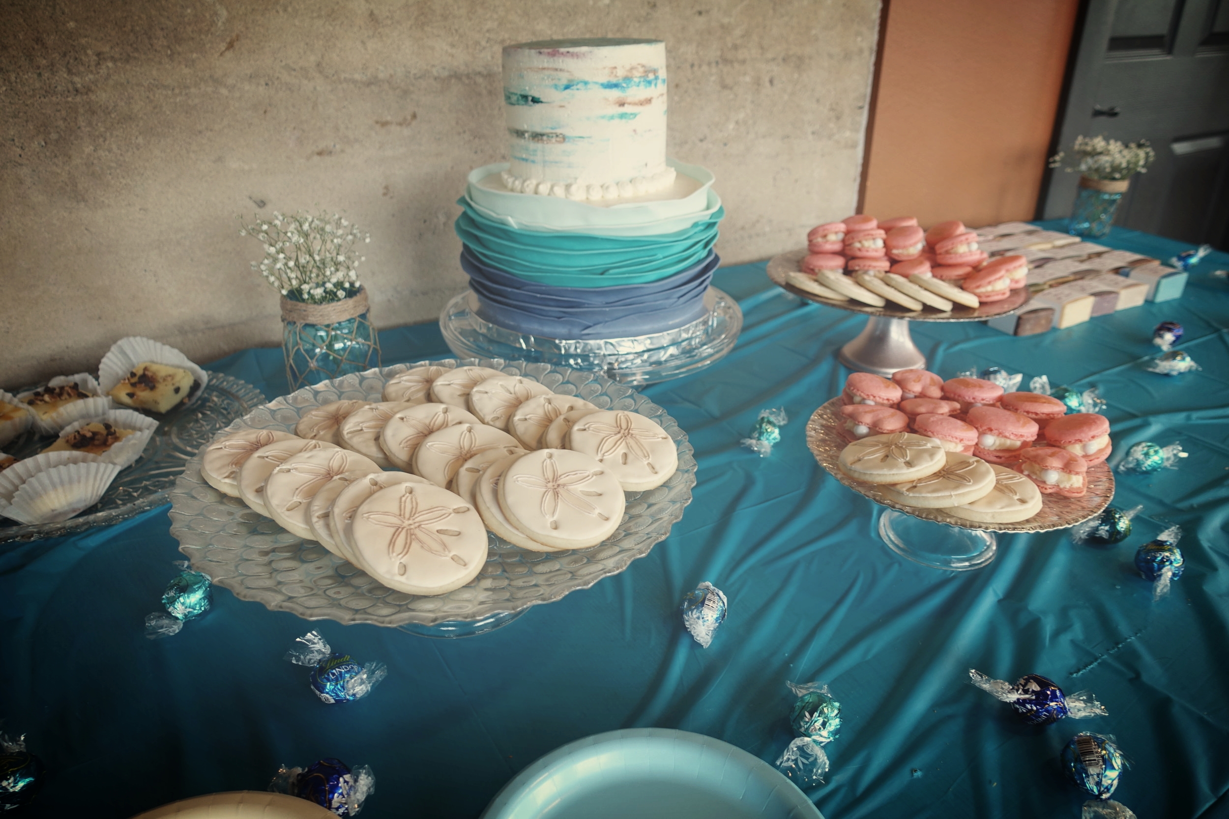 Colors of the Ocean Baby Shower Desserts