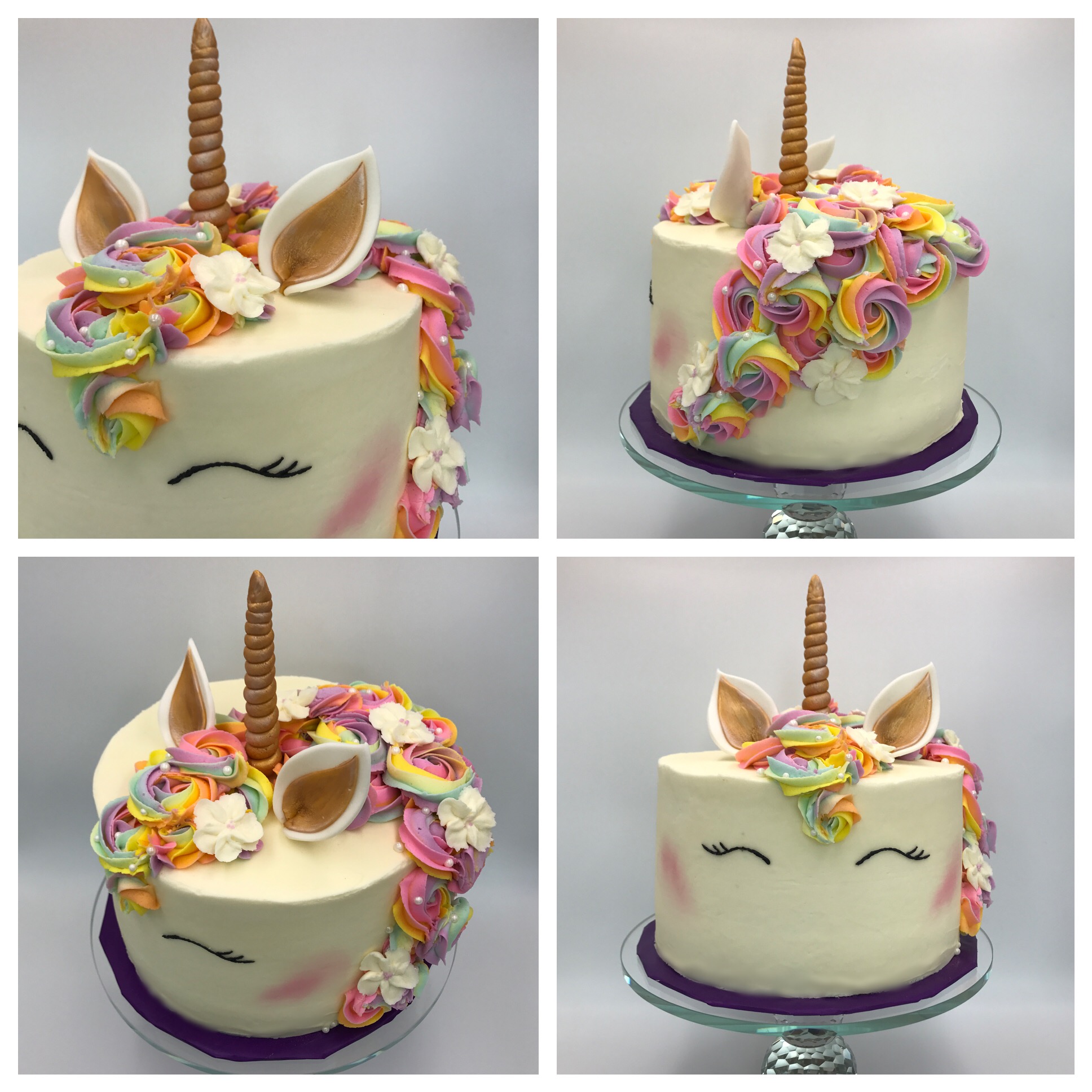 Bright Unicorn Rainbow Cake