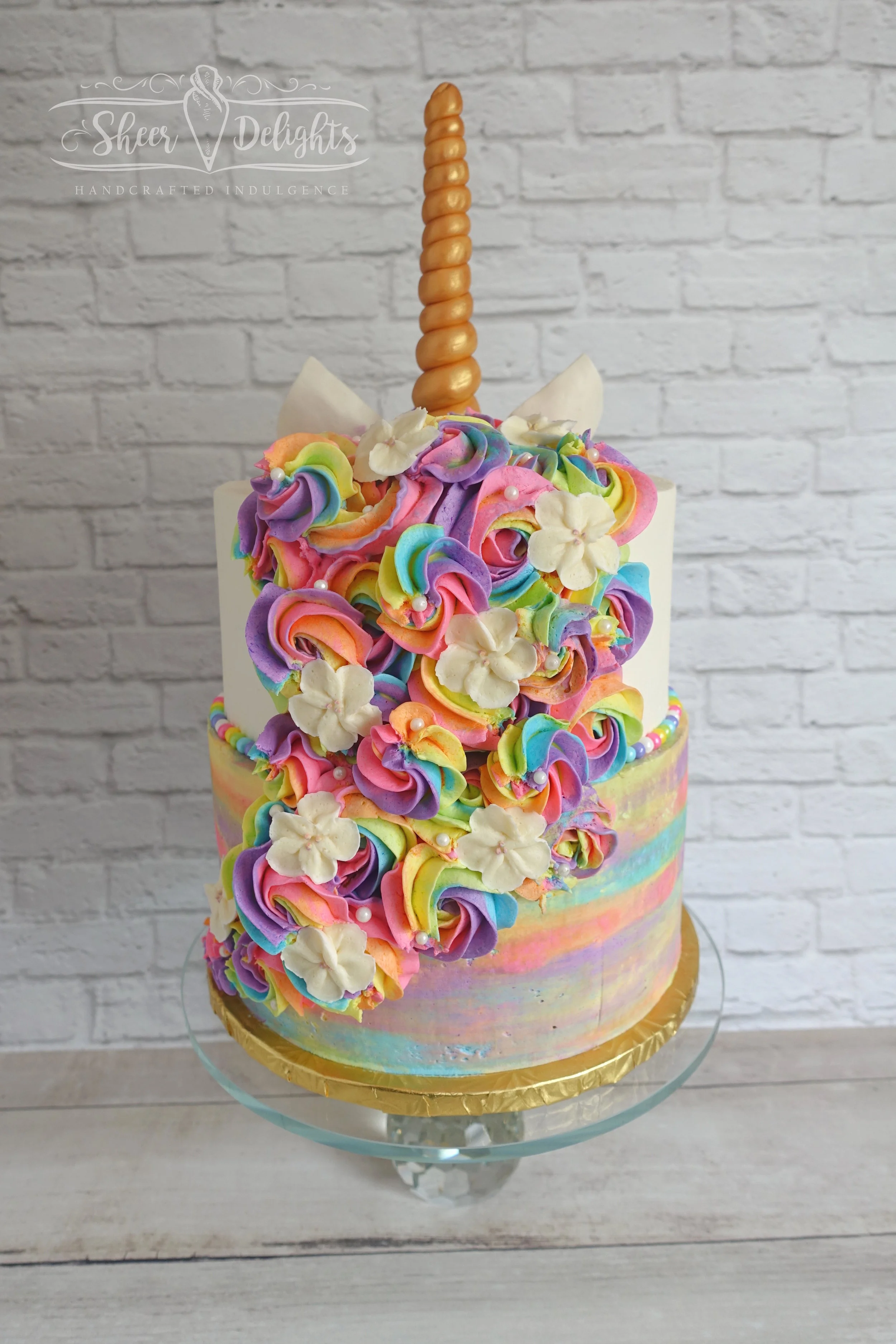 Two Tiered Unicorn Cake Mane