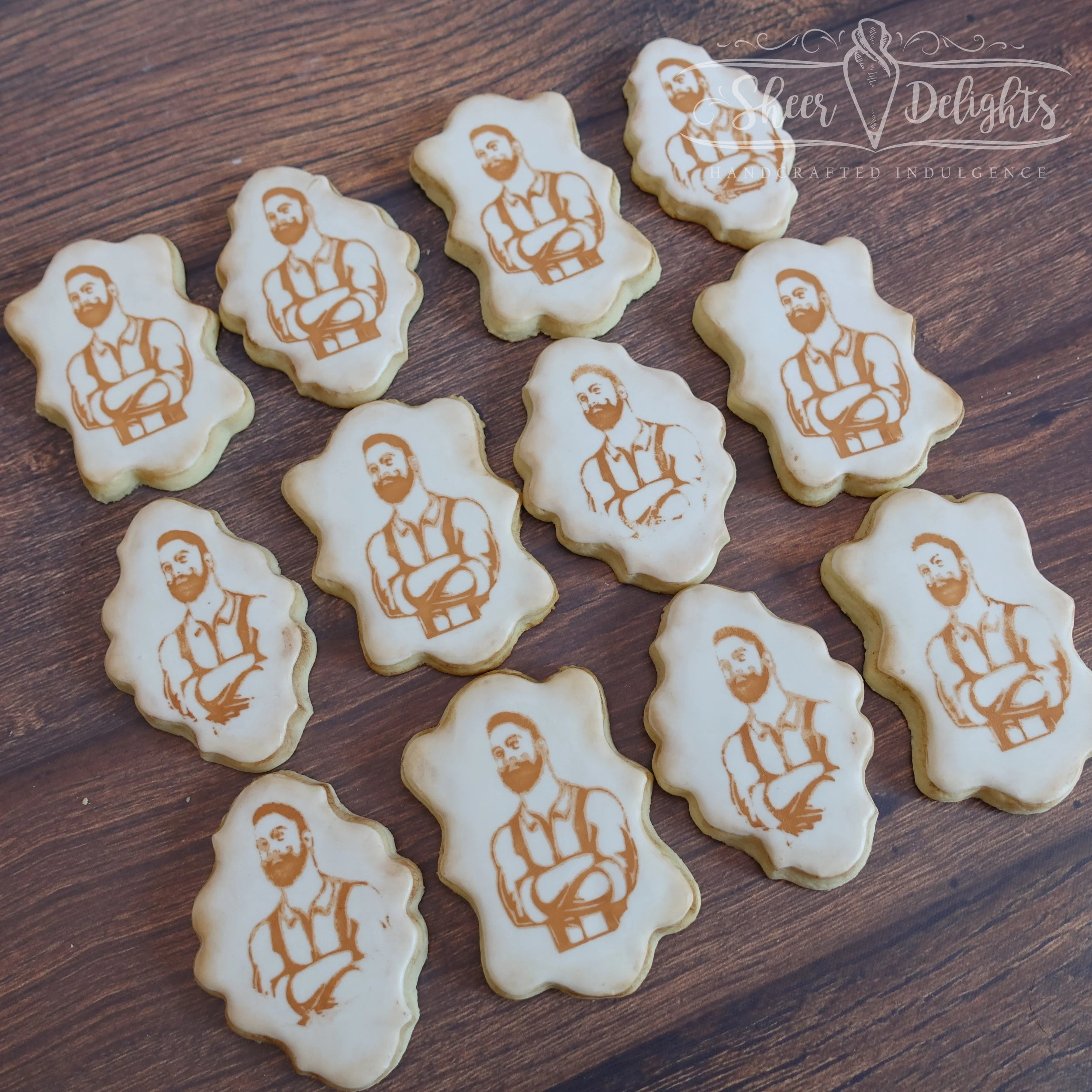 Screen Print Cookies - Lumberjack Man