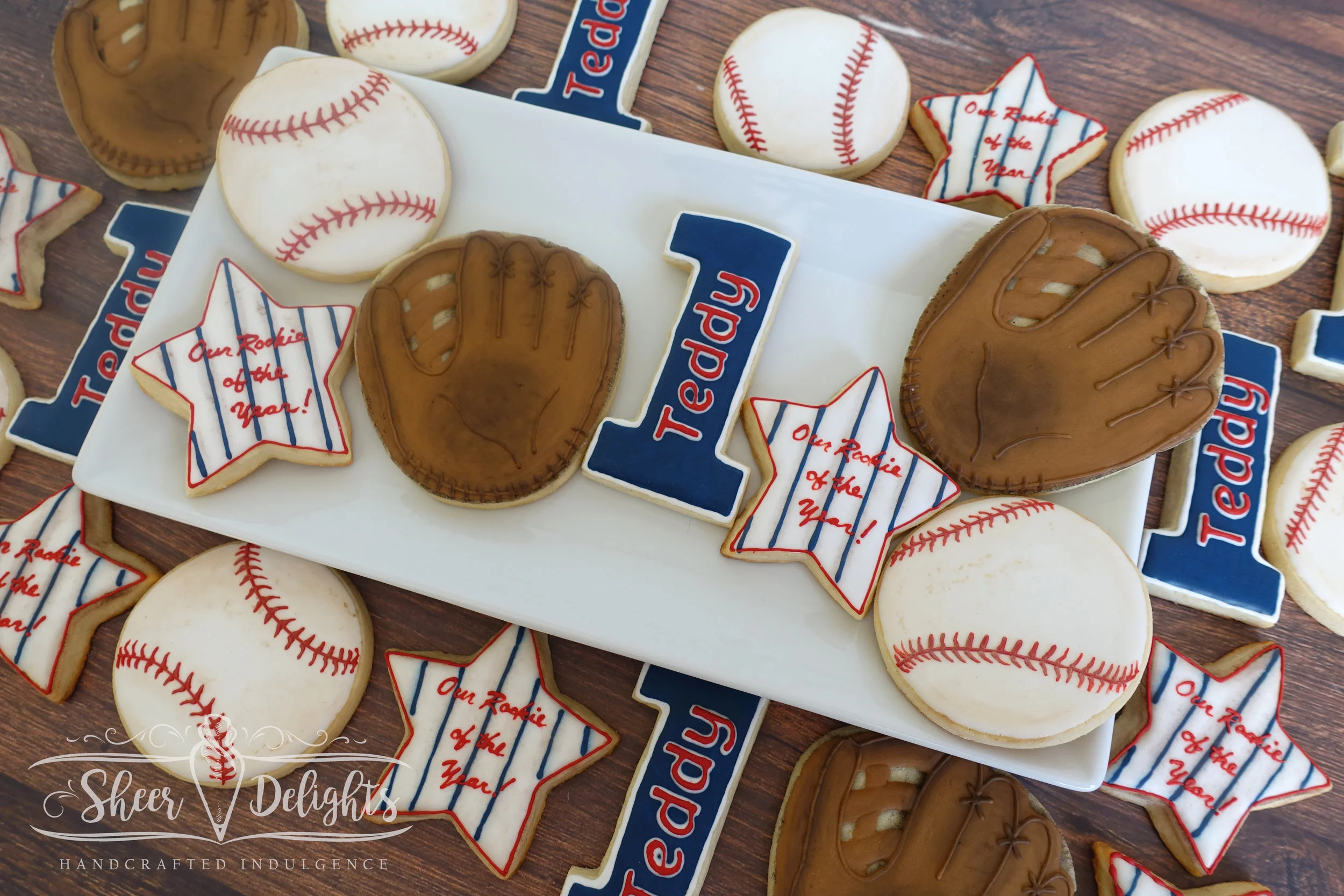 First Birthday Baseball Cookies