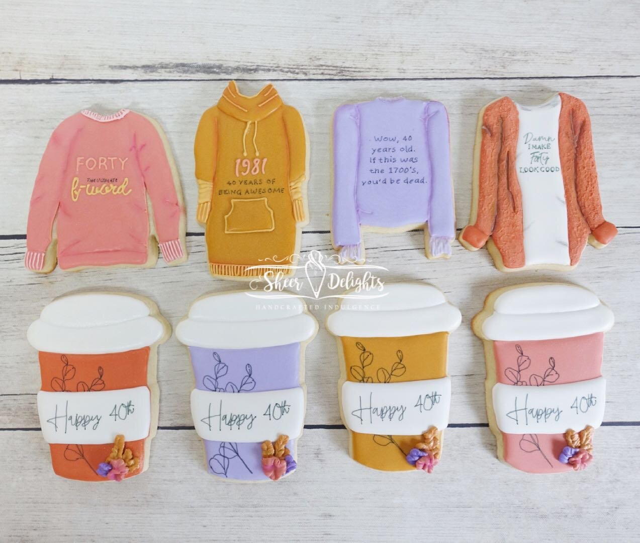 The big four-oh! Age, it&rsquo;s all relative. 🥳
⠀⠀⠀⠀⠀⠀⠀⠀⠀ ⠀⠀⠀⠀⠀⠀⠀
#overthehill #40thbirthday  #40thcookies #theultimatefword #happybirthday #birthdaycookies #lattecookies #sweatercookies #brightoncookiecutters #fashioncookies
⠀⠀⠀⠀⠀⠀⠀⠀⠀
#customdecor