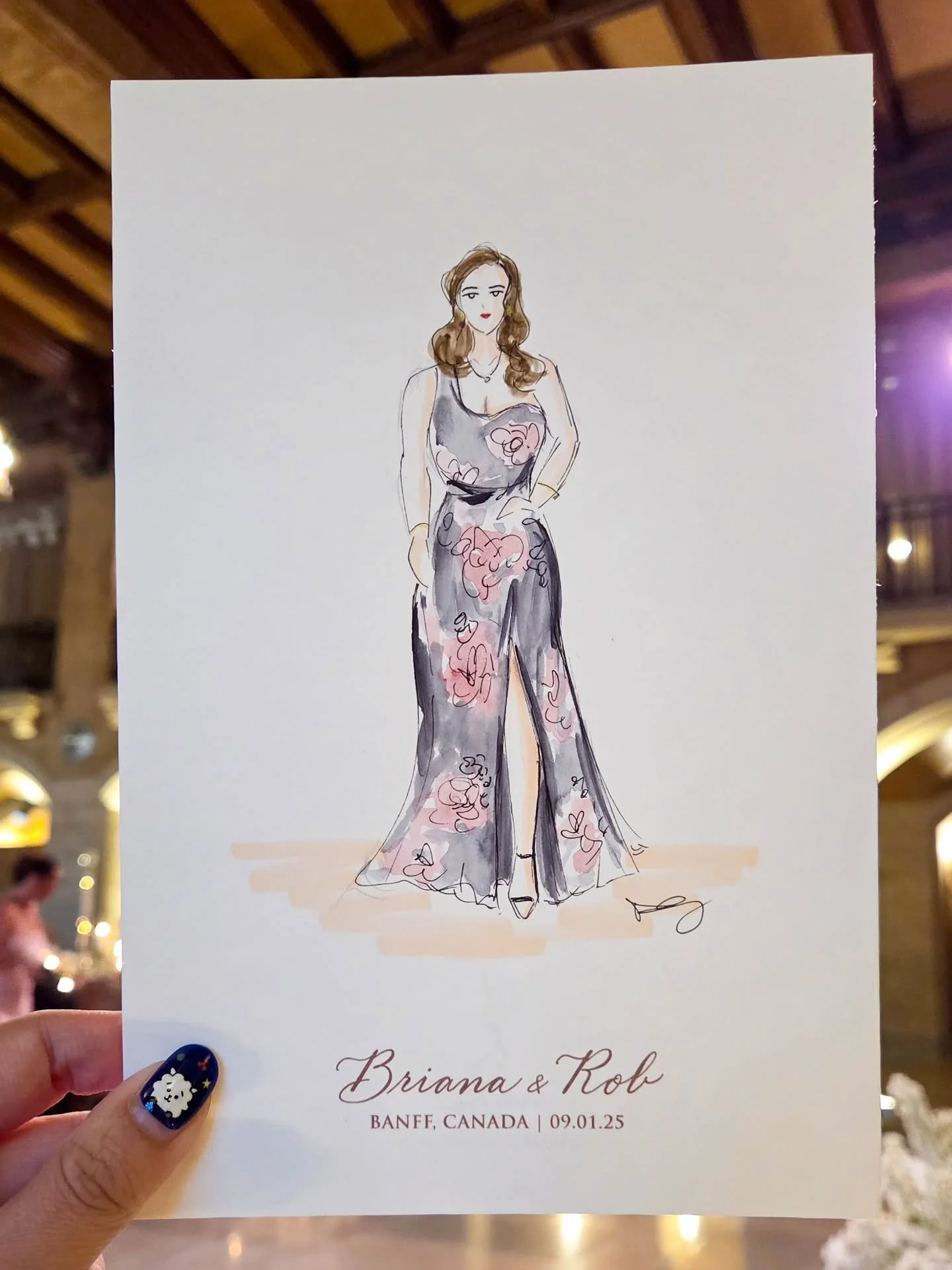 Intimate weddings are ideal to make illustrations an experience and double as a favour. B &amp; R had 28 guests, and that meant everyone got to take home a sketch.

Ready to bring live illustration to your next event? Reach out in the link above to g