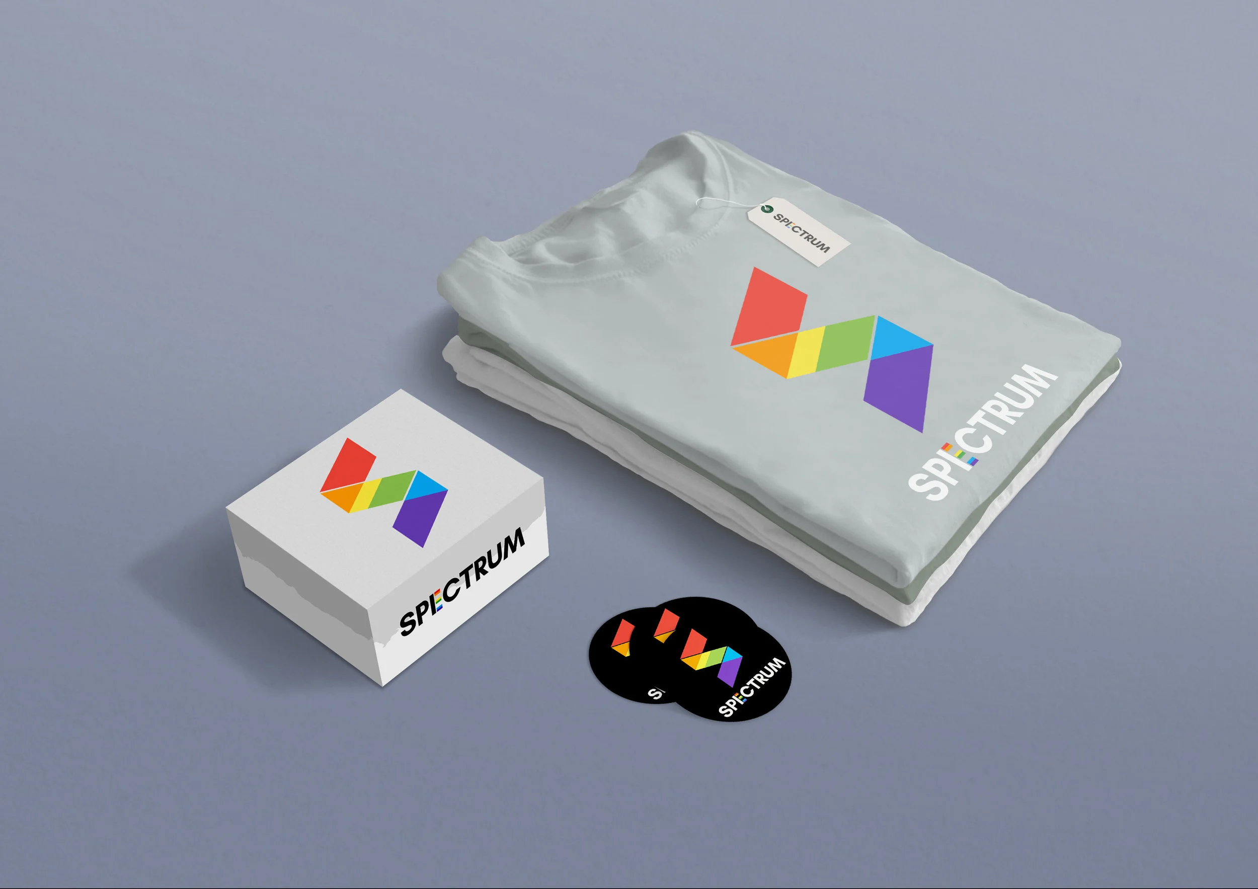 Logo and visual identity for SPECTRUM, an alliance for sexual minorities and straight supporters.