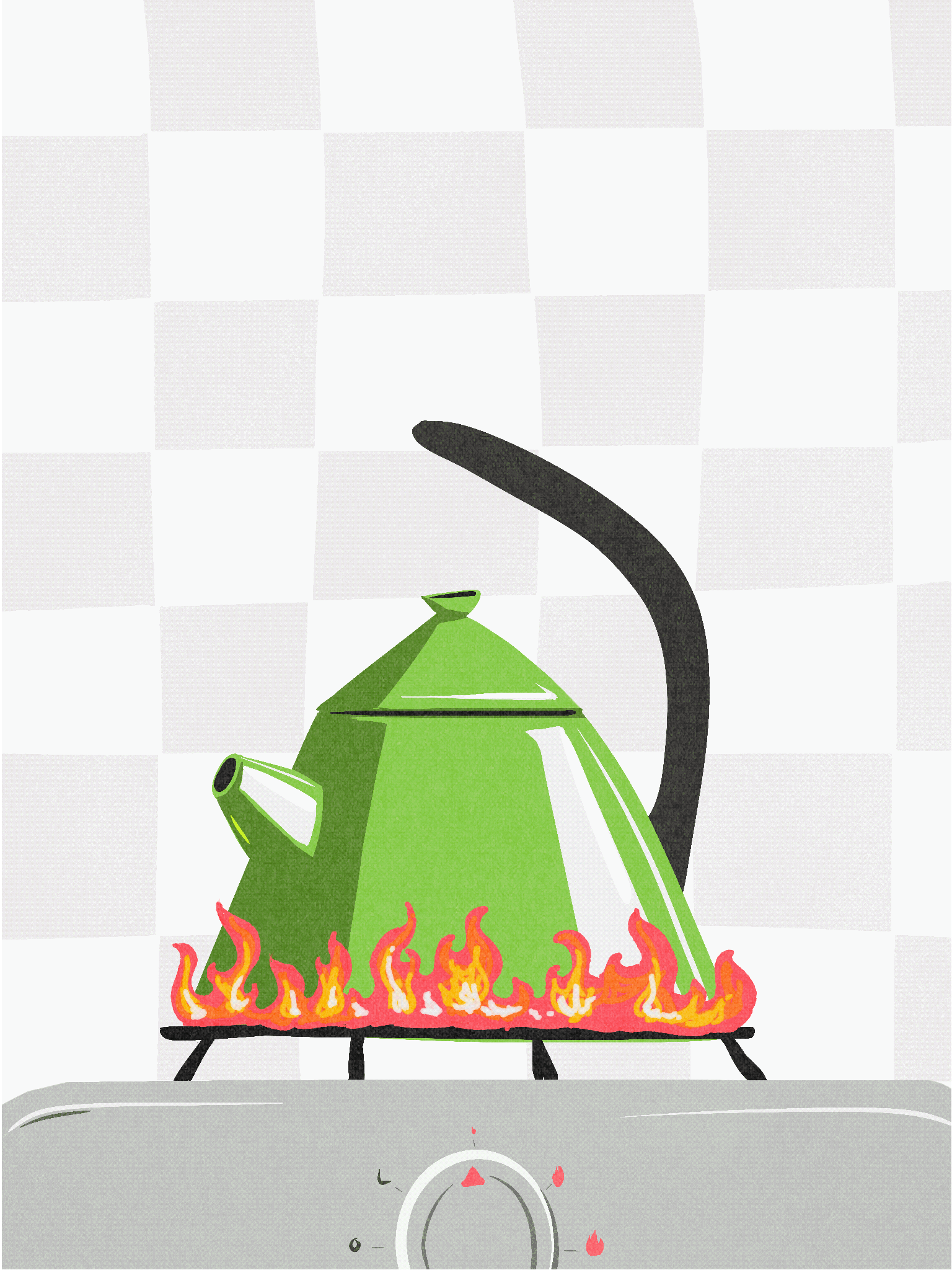 Tea kettle vignette