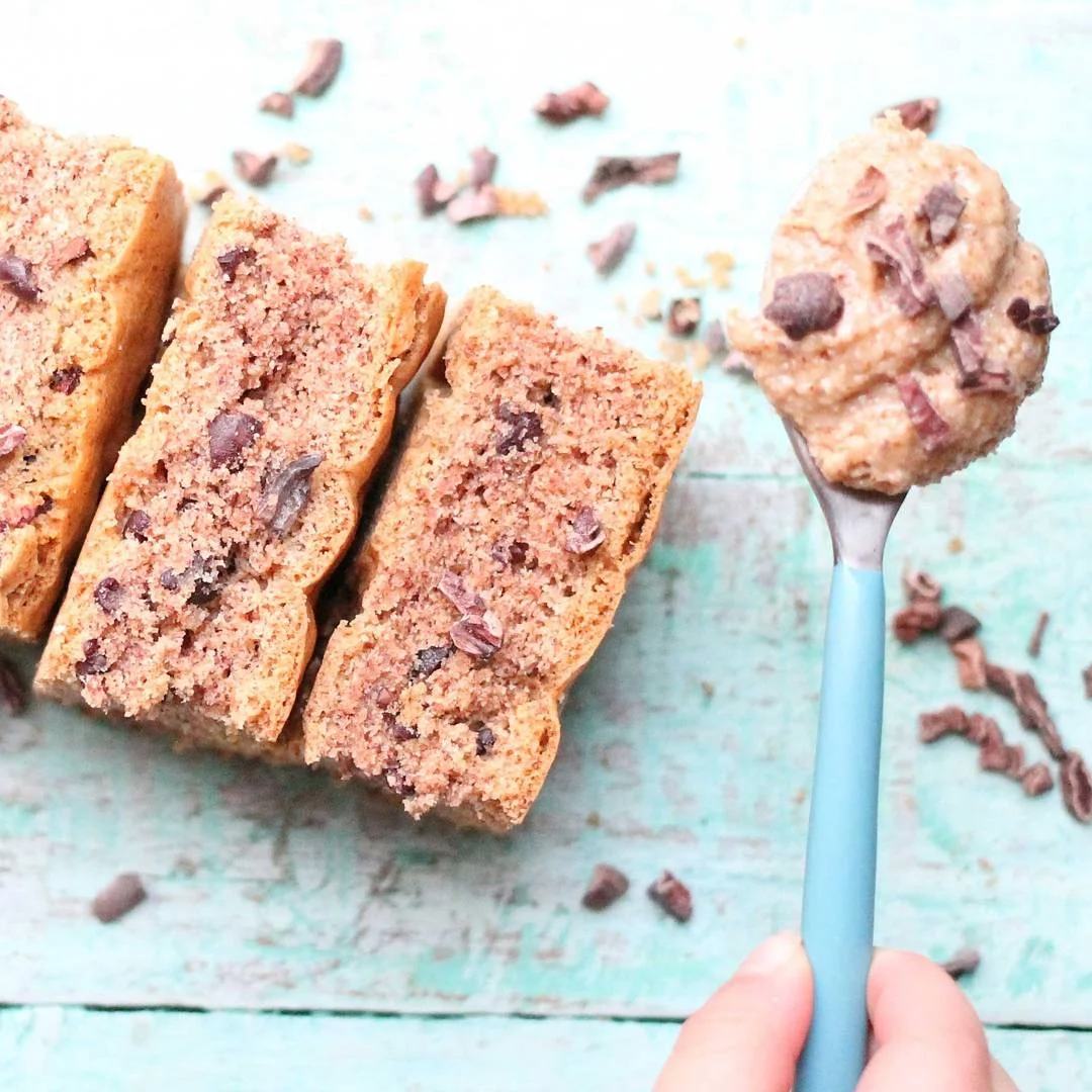 Almond Butter + Cacao Nib Blondies
