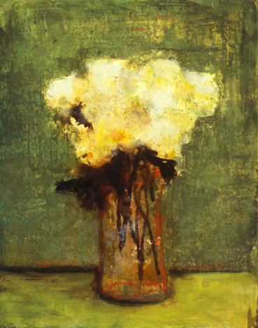 Yellow Roses on Green