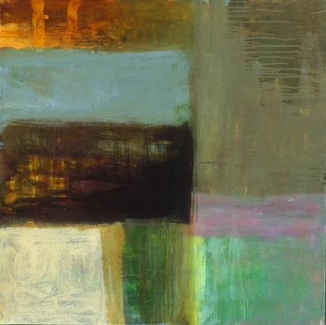 Abstract With Landscape Blue