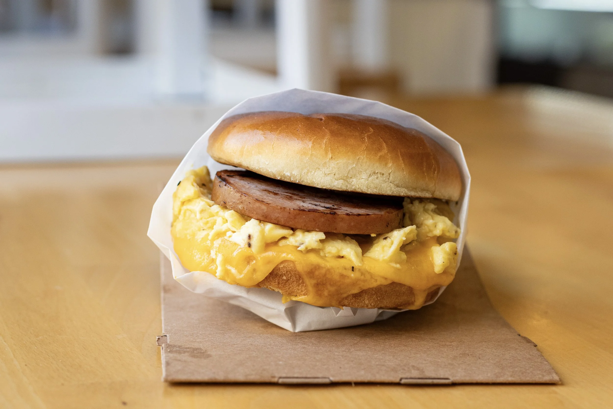 breakfast sandwich with eggs and cheese