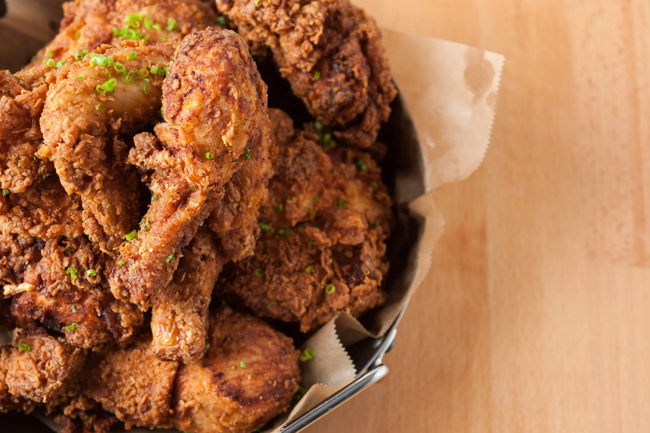 fried chicken in a basket