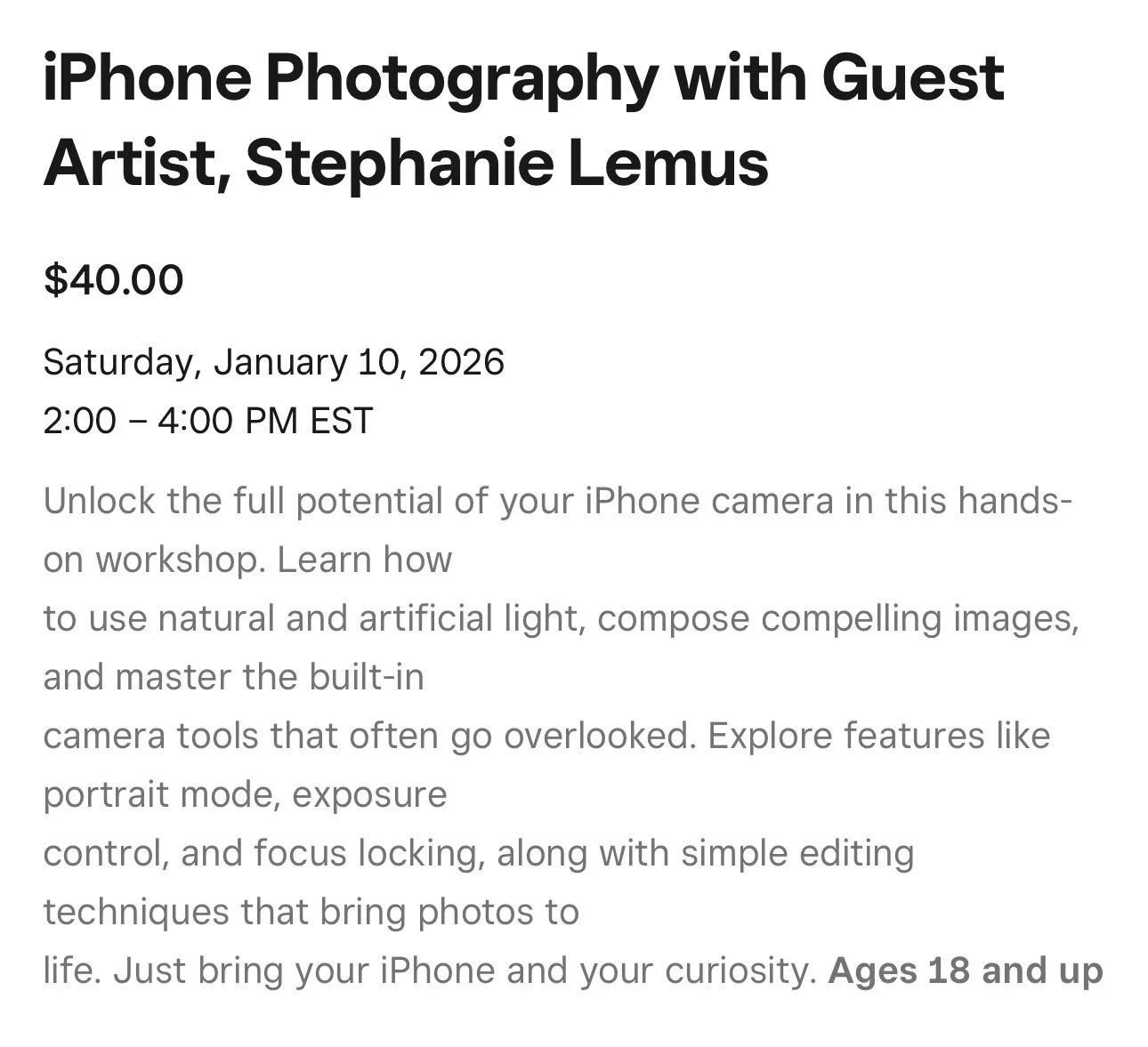 Learn iPhone Photography