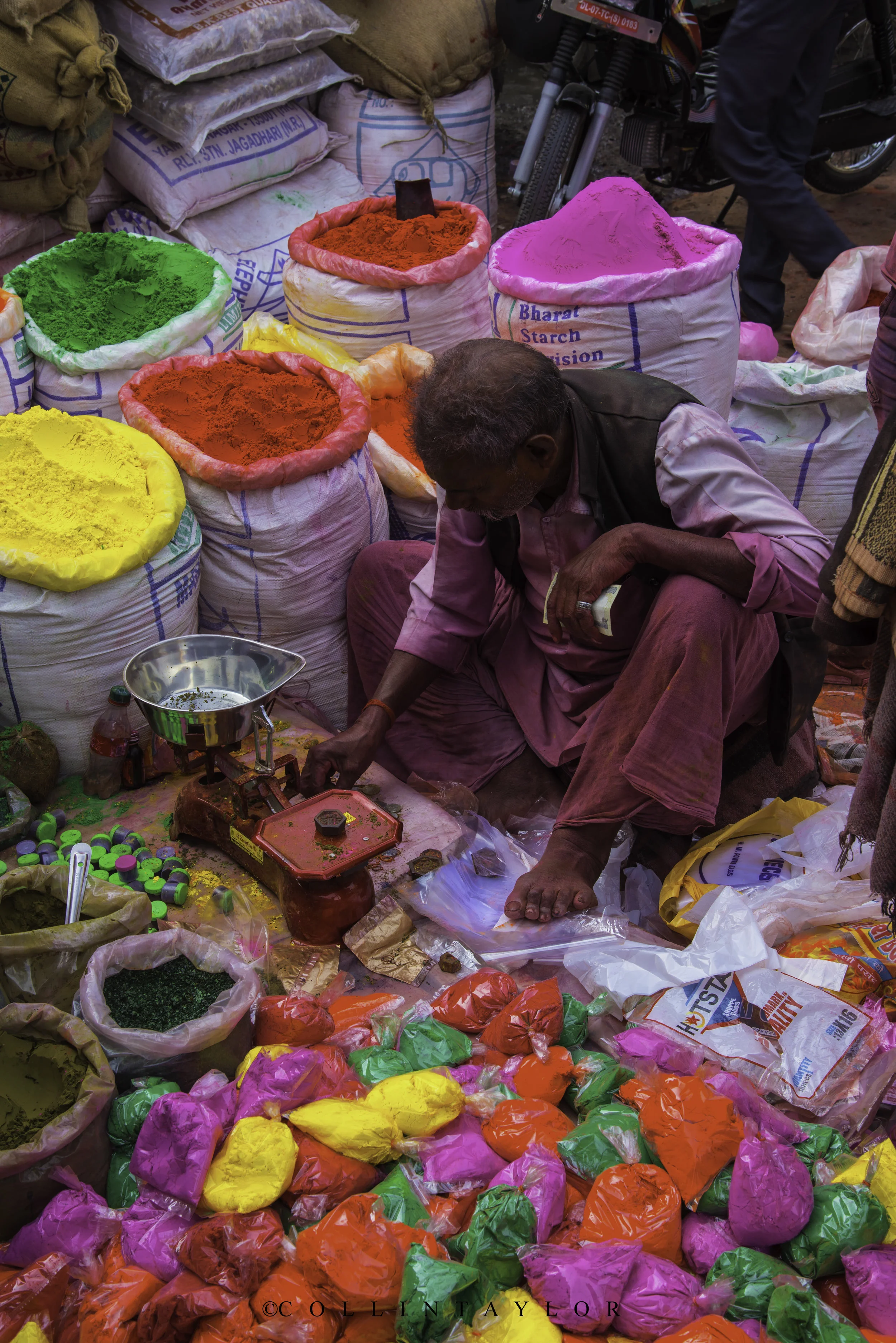Preparing for Holi - New Delhi, India